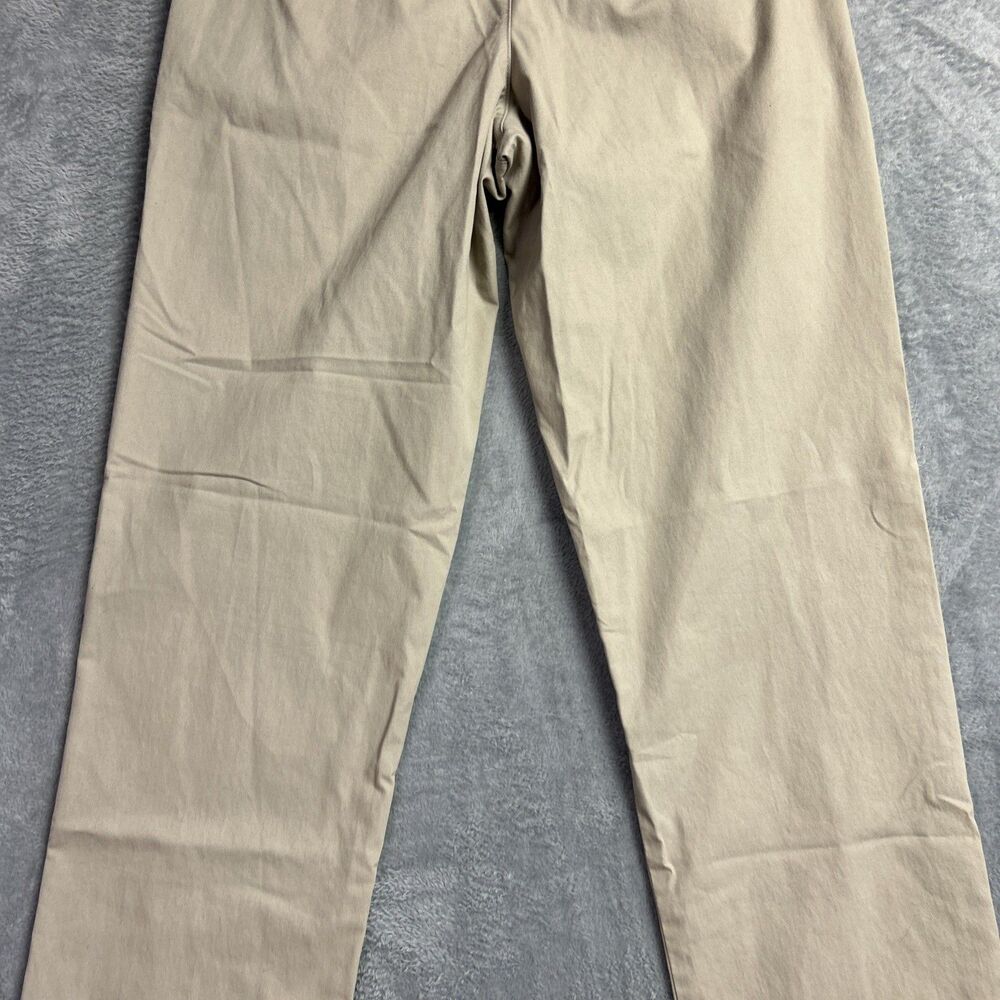 Croft & Barrow Chino Pants Men's 32x34 Beige Classic Fit Khaki Pleated Cotton - Picture 15 of 16